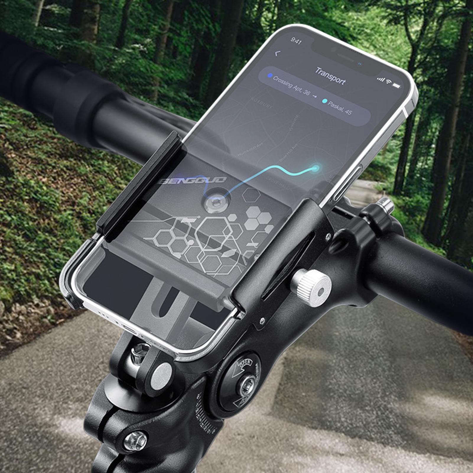 Support de Téléphone Vélo Anti-secousse / amortissement Epais Rotation