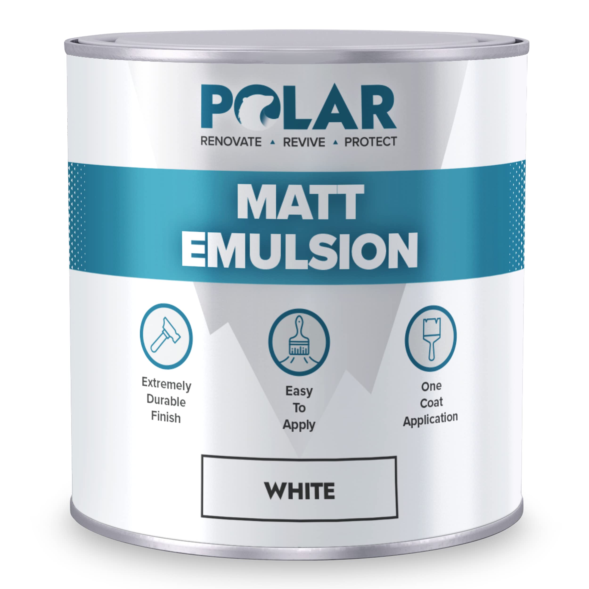 Polar Specialist Coatings Masonry Emulsion Paint - 500ml - Graphite Grey Finish - Interior & Exterior - Kitchen, Living Room, Garden - Walls, Ceilings, Brick, Concrete - Durable Protection