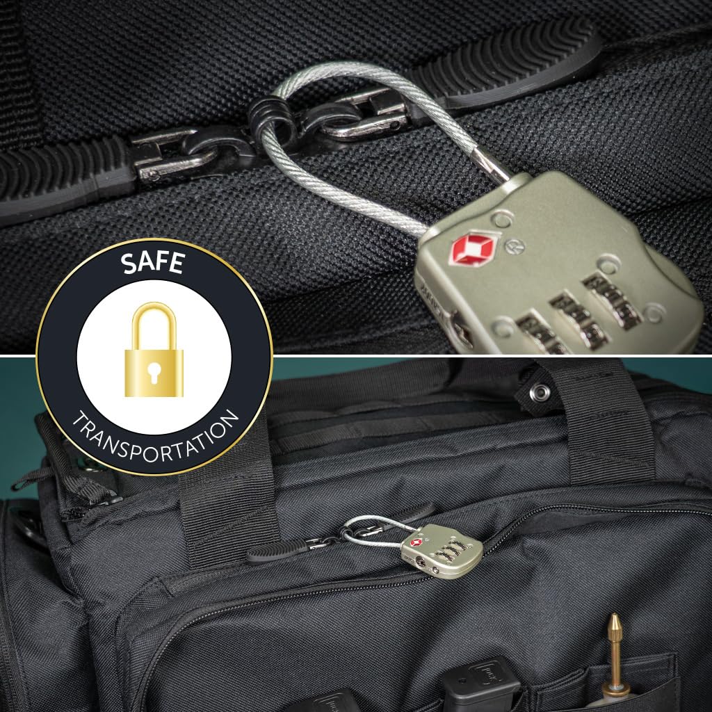 DÖRR Waffentasche ProTac, Taktische Einsatztasche für Schießsport, Airsoft, Jagd & Outdoor, Angeln, Kurzwaffentasche für Munition, Magazine & Zubehör, abschließbare Pistolentasche, Robustes Polyester
