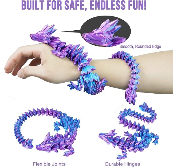 Olee Odee Dracheneier 3D-gedruckte Fidget-Spielzeuge für Erwachsene Überraschungsgeschenke für Kinder Freunde Kollegen Geburtstag Halloween Weihnachten Ostern Festgeschenke (Farbverlauf Helllila-Rot) - 3