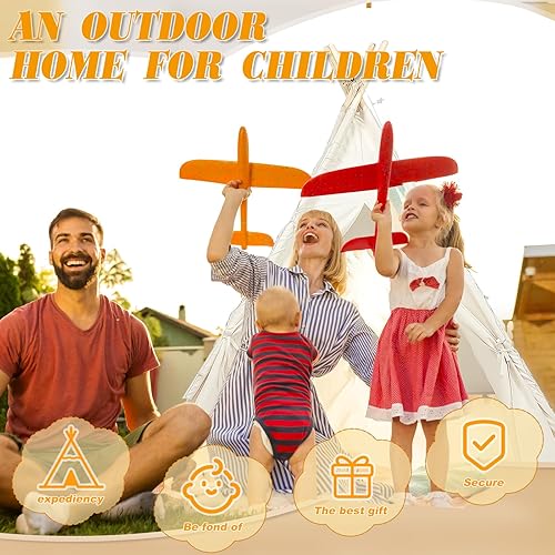 Miniatura 5 de Midoook - Tienda de campaña tipi para niños, tienda de campaña tipi para niños y niñas, tienda de campaña de lona para niños, tienda de campaña Tipi