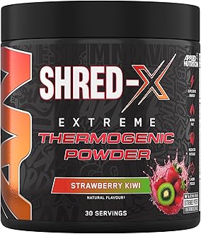 Shred X Fat Burner - ABE All Black Everything Fat Burner, Thermo Weight Management (300g - 30 Servings) (Strawberry Kiwi)