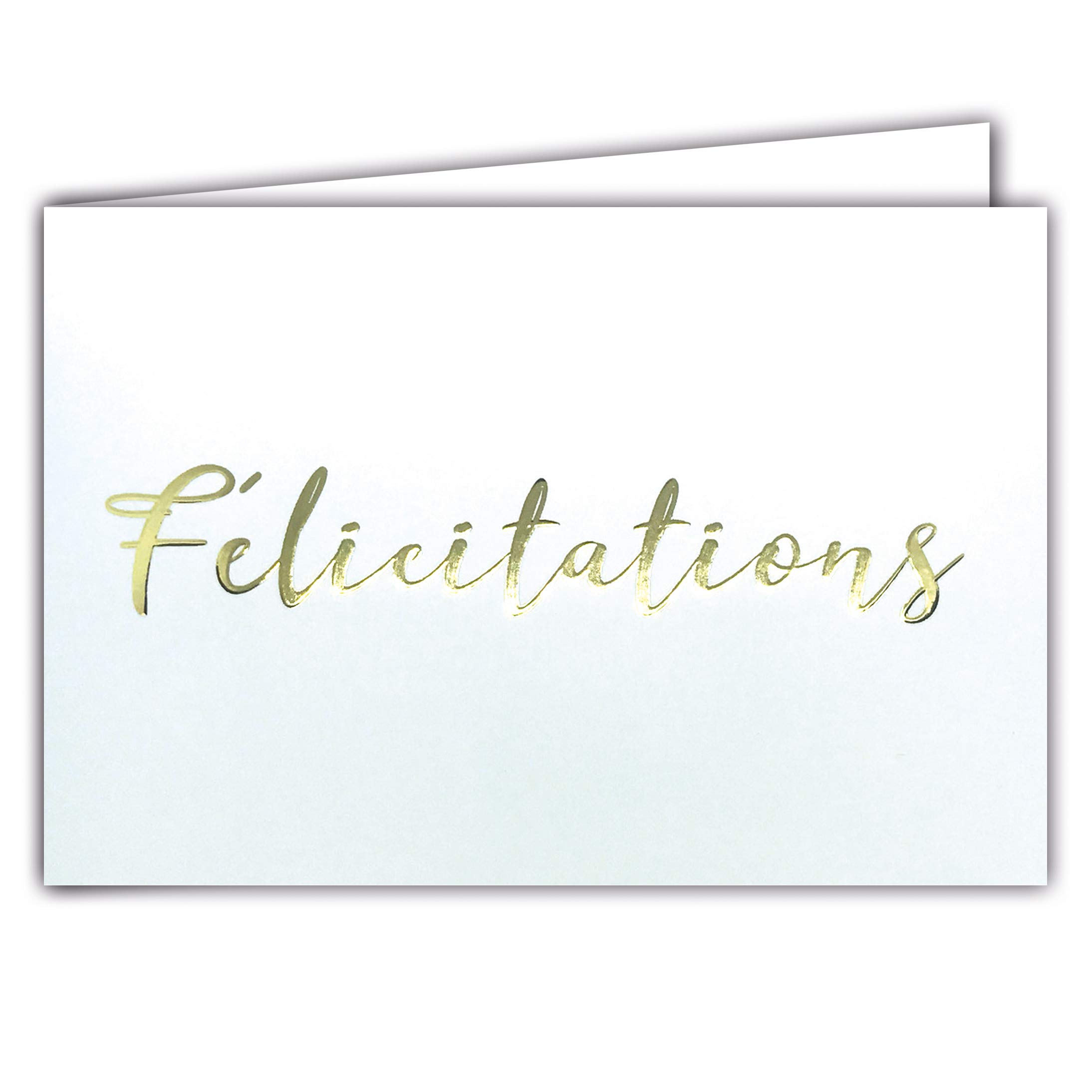 Carte Félicitations Afie Avec Dorure - Format 12x17.5cm + Enveloppe - Message Textuel Happy
