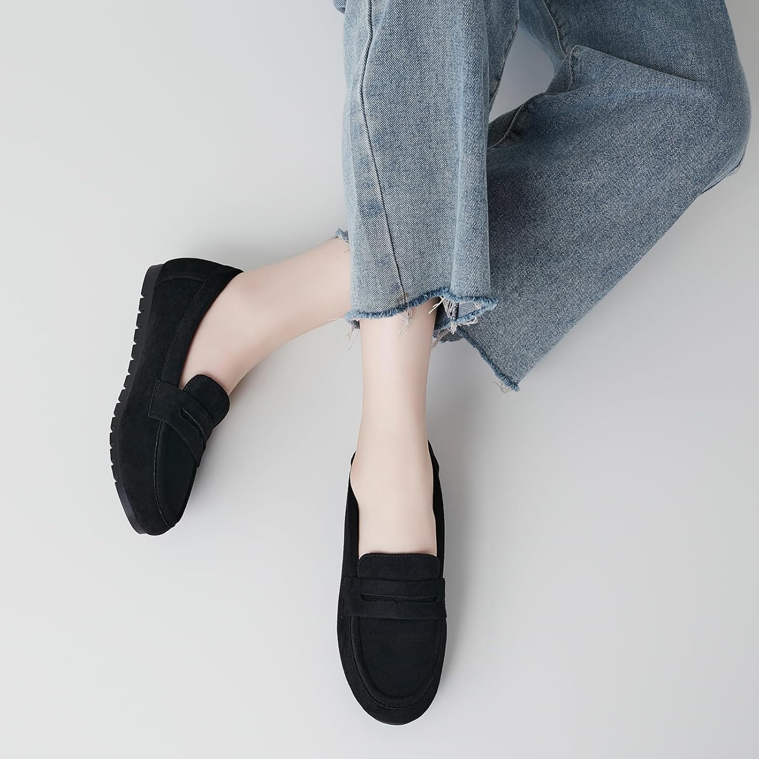 Jucvoeci Loafers for Women Comfortable Business Casual Shoes Womens Dressy Slip On Office Work Flats Shoes - Image 2