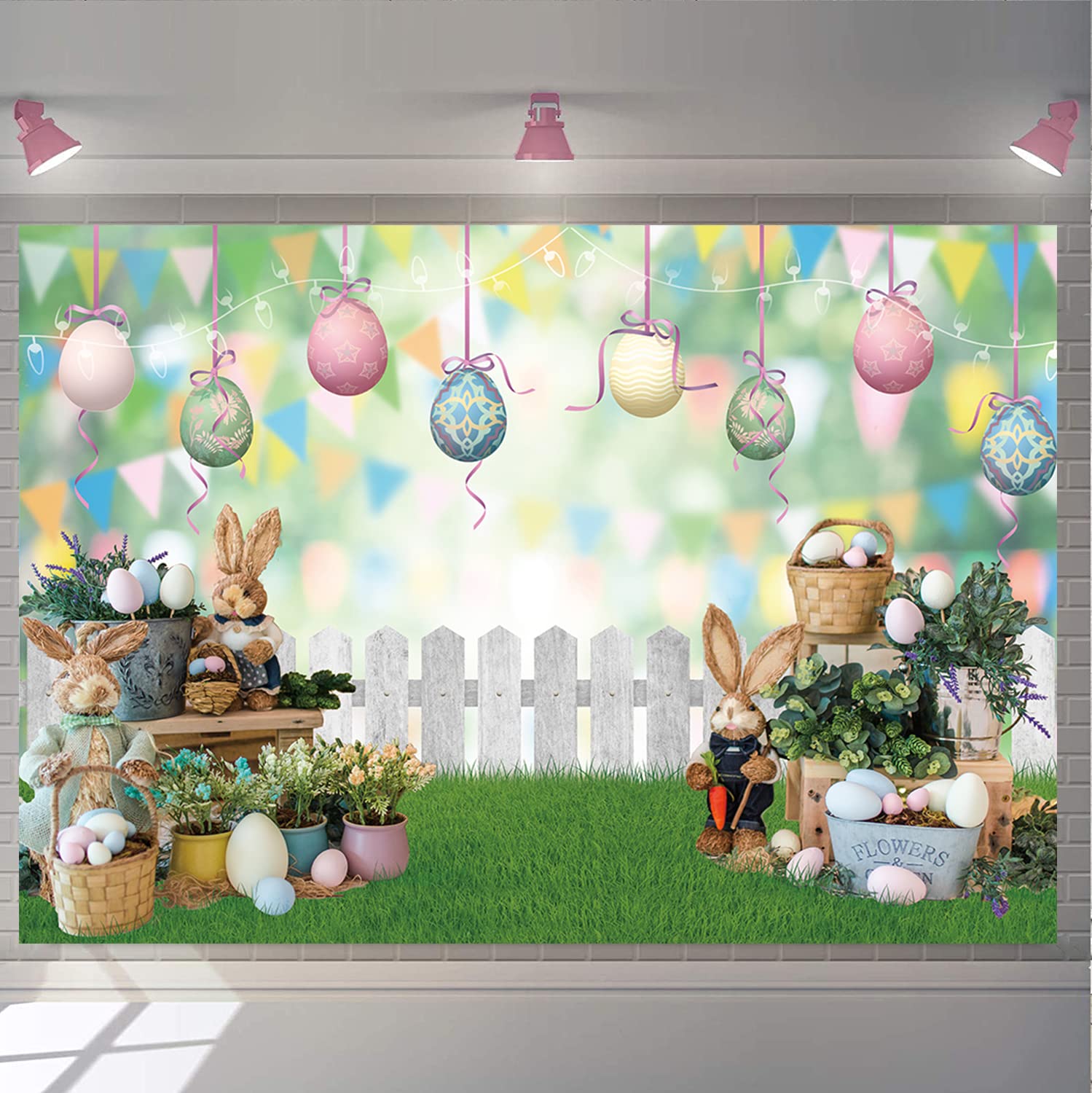 Albero Di Pasqua Set 2 Con Coniglio Colombe Fiori Addobbi Pasquali In Legno Casa Per Decorazioni Vetrina Negozio Centrotavola 82123629