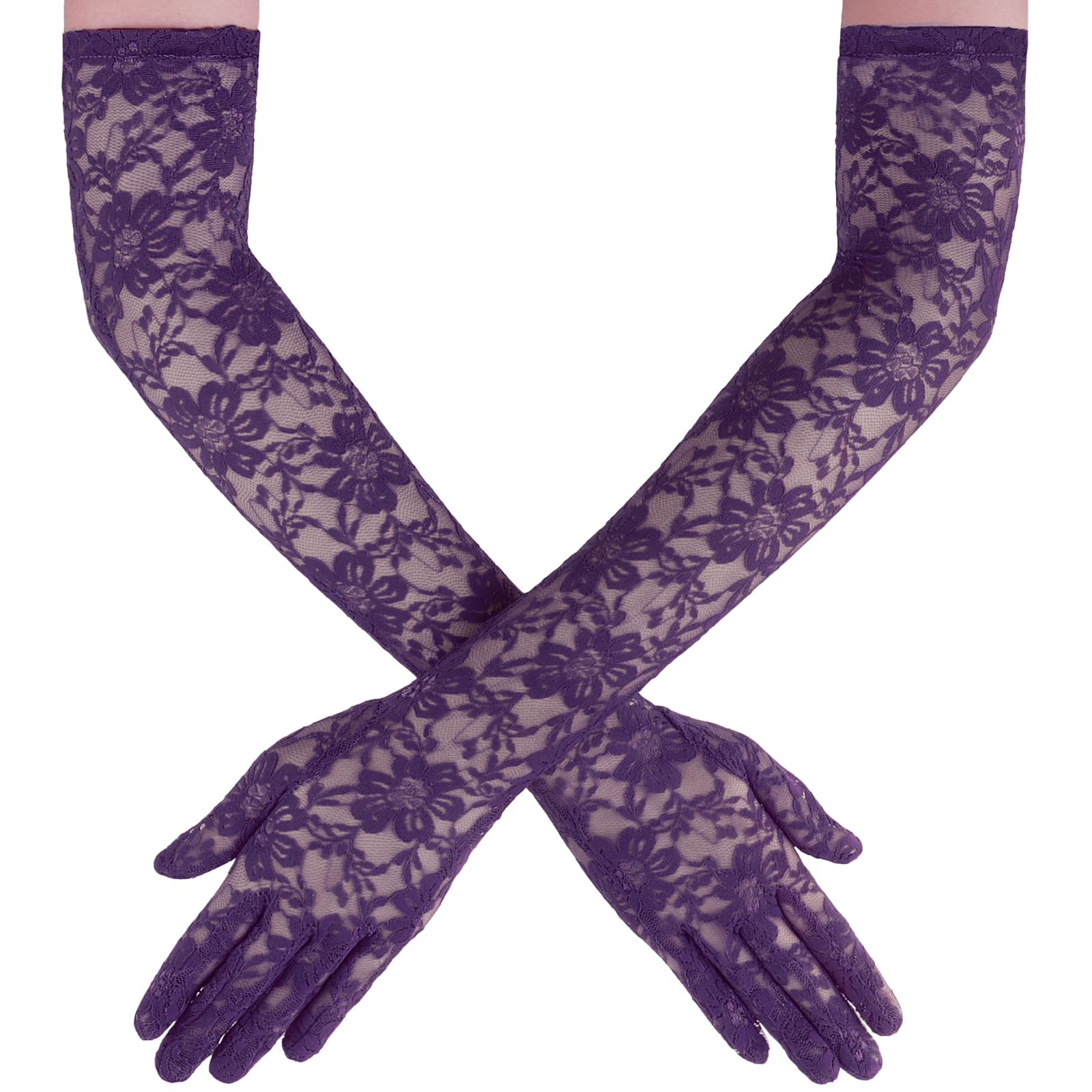 Lace Gloves Women, Elegant Long Elbow Opera Lace Gloves for Women