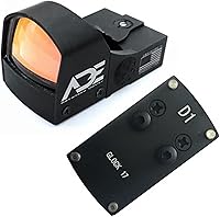 Vista 1 de ADE Crusader RD3-009 Punto rojo + Placa de montaje/adaptador de óptica con mira trasera para todos los modelos Glock (no preparados para óptica)