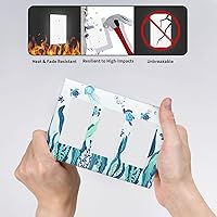 Vista 268 de Vista de ventana, isla tropical, playa, palmeras, cielo soleado, cubierta de interruptor de luz de palanca individual, placa decorativa de pared