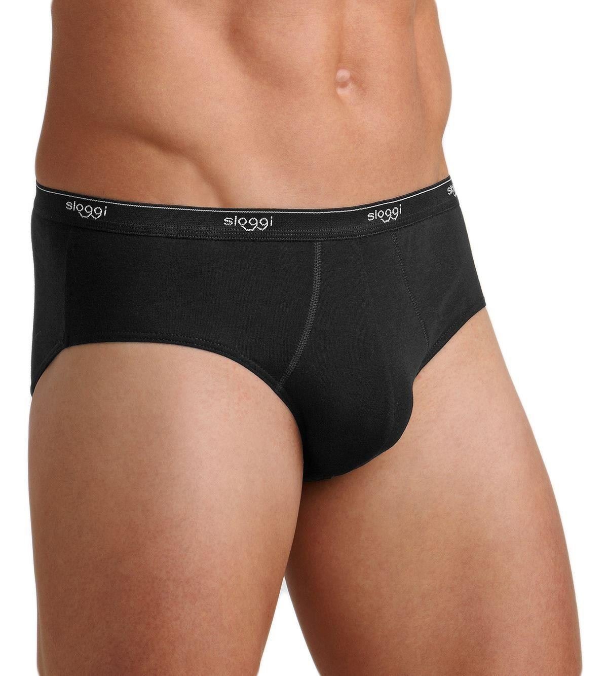 Sloggi Basic Midi Brief (Twin Pack) (M/34'',Black)