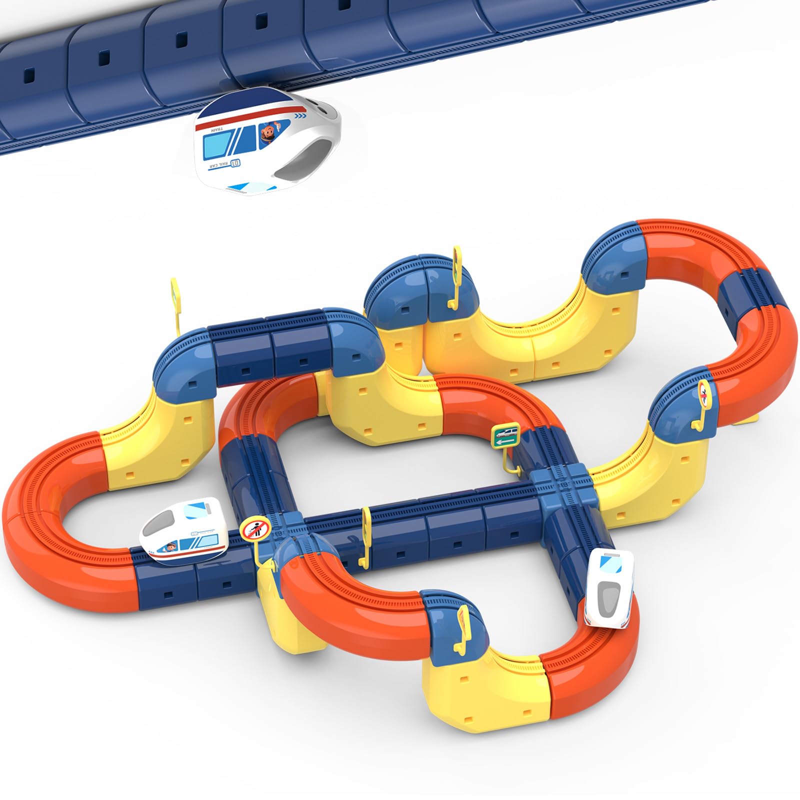 Circuit De Train électrique 123 Pièces – Rails Modulaires 3D – Train Anti-gravité – Pour Enfants De 3 à 8 Ans – Cadeau éducatif