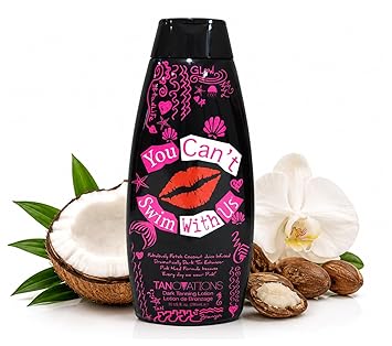 You Cant Swim With Us Tanning Lotion, 10 fl oz - Dark Tan Enhancer with Skin Tightening & Firming. Indoor & Outdoor Cream with Coconut Water, Vitamin E, Hypoallergenic & Vegan