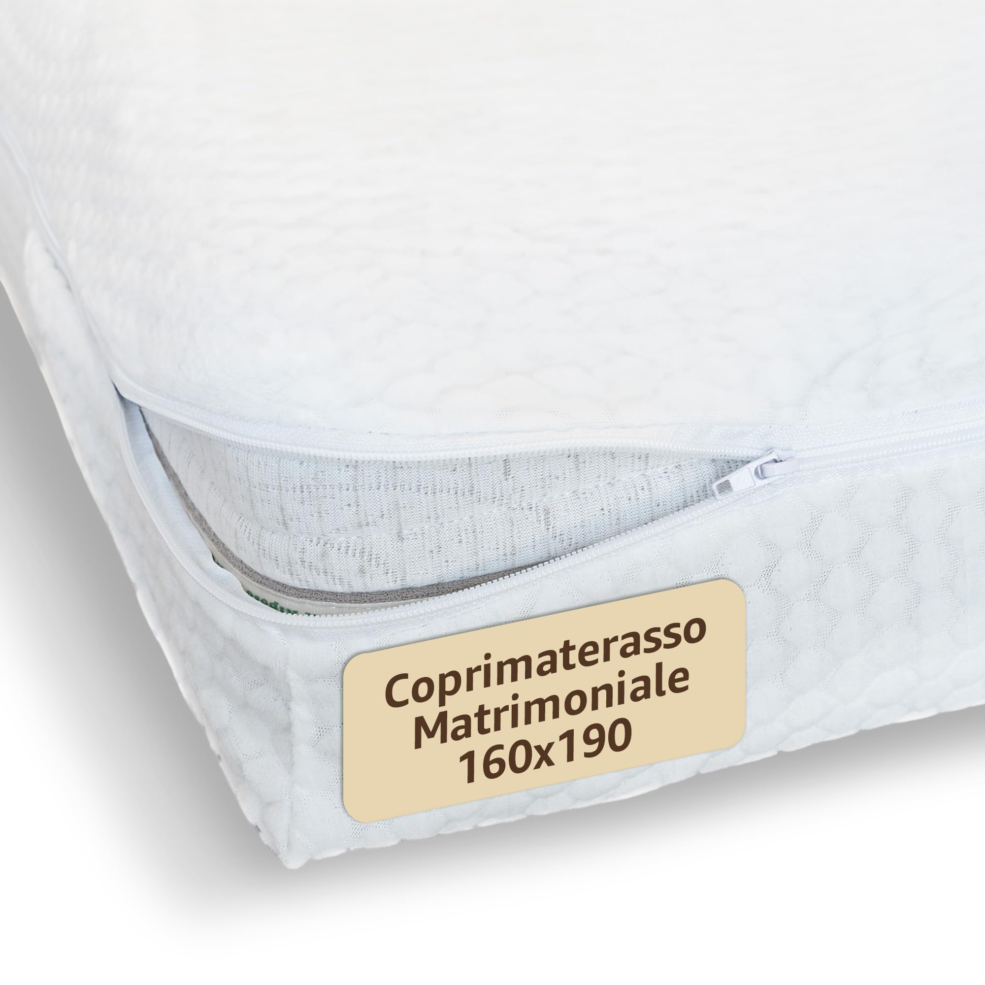 Coprimaterasso Antiacaro Anti Insetti Cimici Impermeabile Con CERNIERA Traspirante Matrimoniale - Foto 3