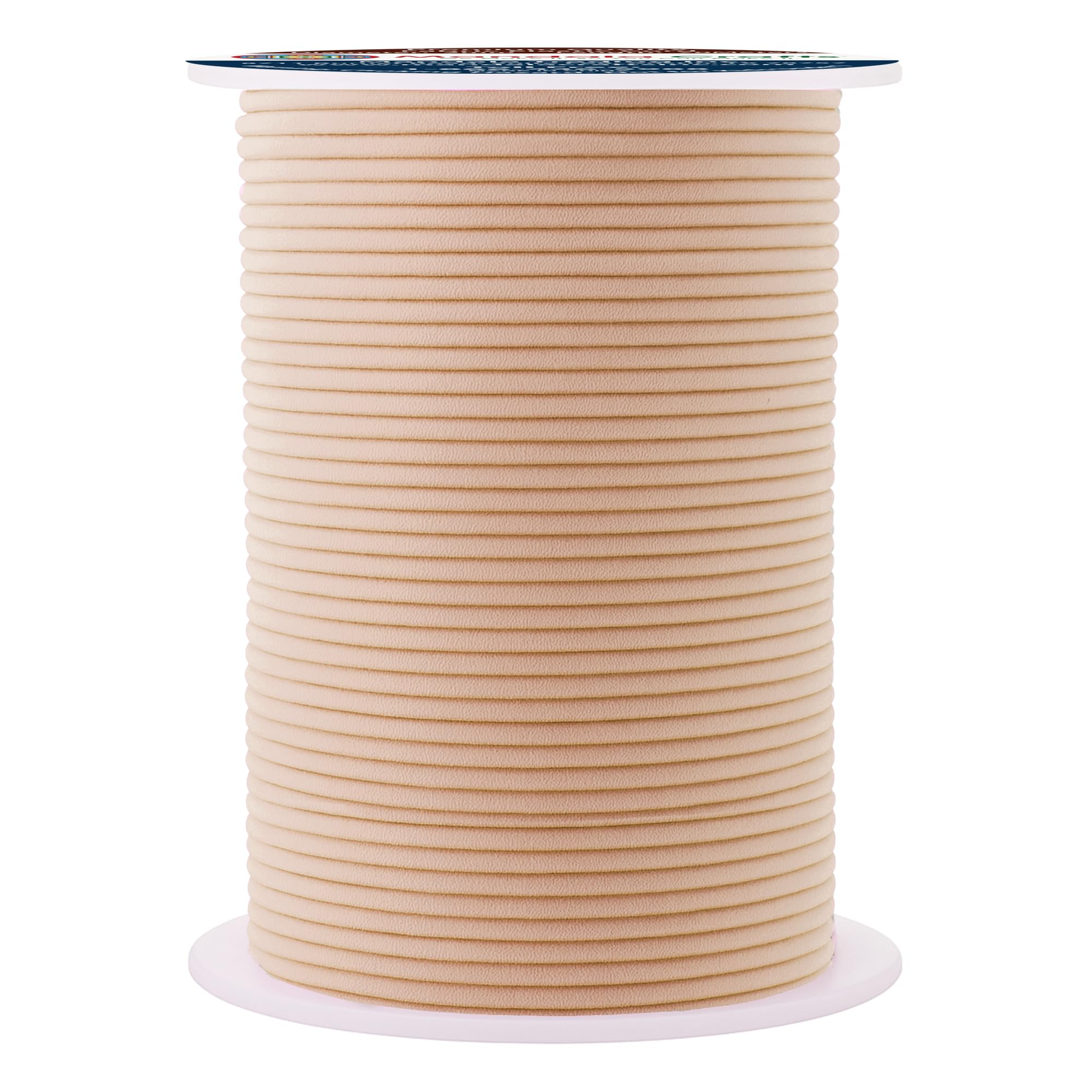 Mandala Crafts 2mm Nude Elastic Cord for Jewelry Making - 76 Yds Stretchy Cord Round Elastic Strings for Bracelets Making String - Stretchy String for Crafts Beading