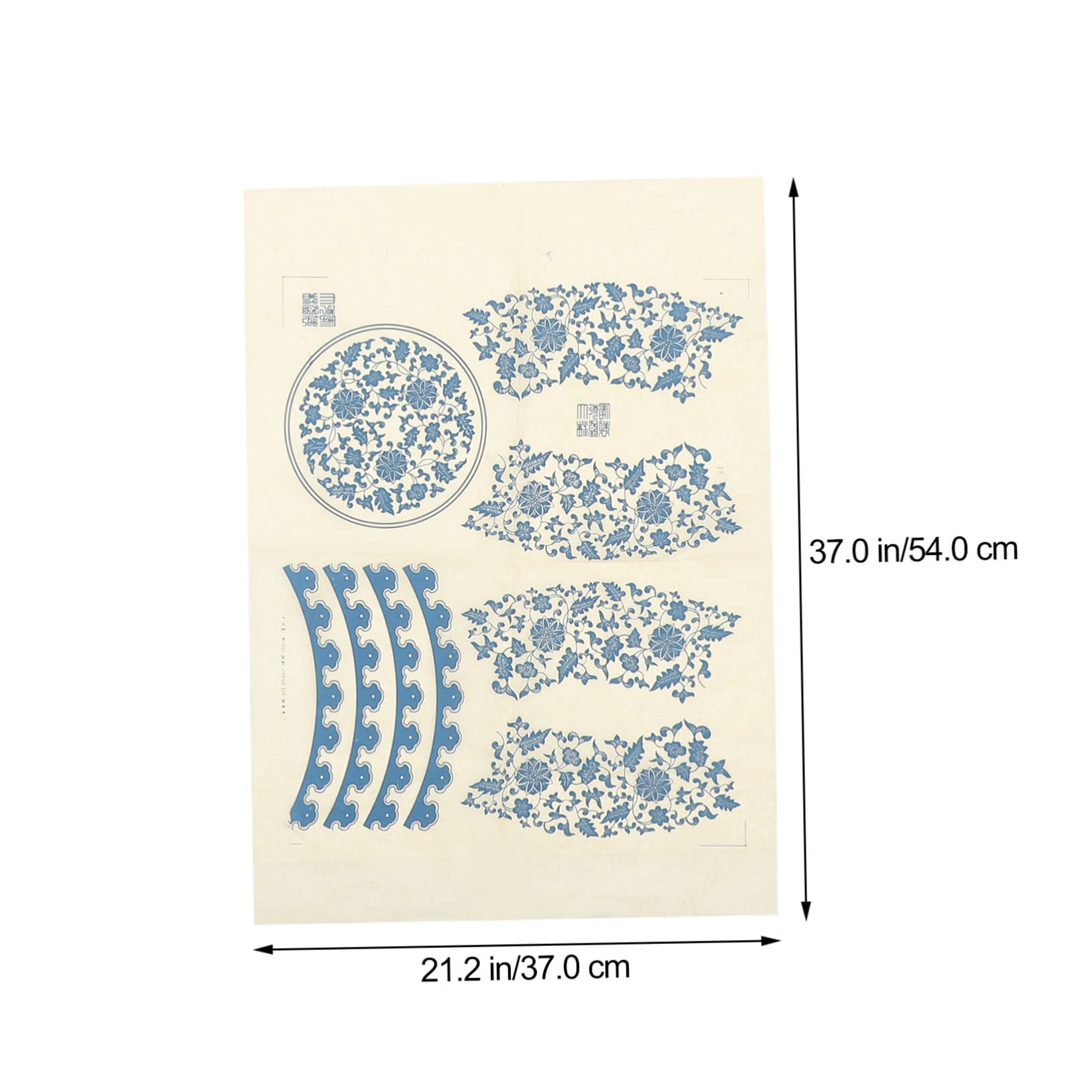 NUOBESTY 20feuilles Papier De Transfert sous Glaçure pour Décalcomanies Céramiques De Papier à Décalquer pour Artisanat DIY Résistant Et Pratique pour Décorations De Poterie