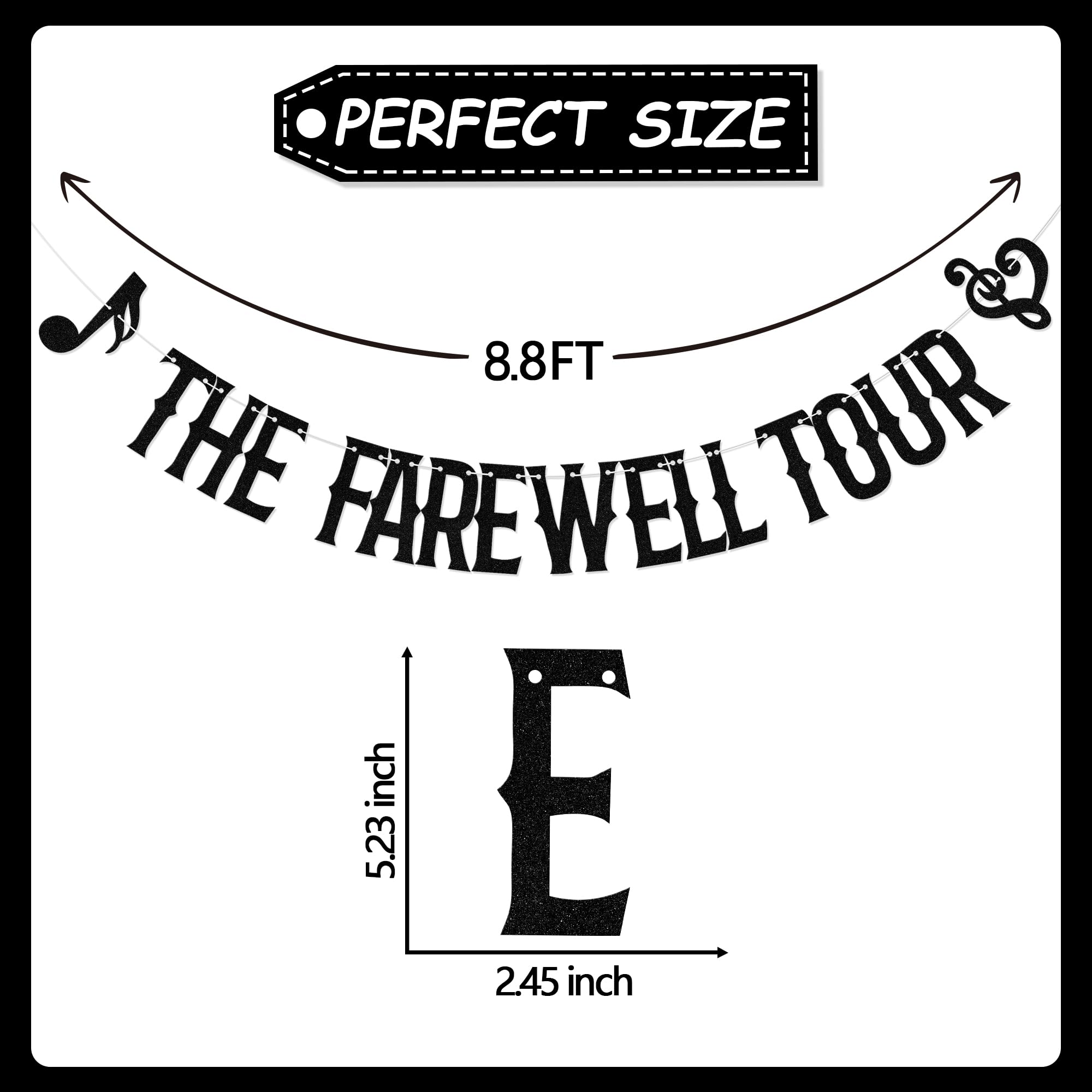 Aumccxz The Farewell Tour Banner Music Bachelorette Party Decorations He Put A Rock On It Engagement Wedding Party Decorations Black - Image 2
