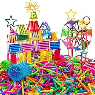 500 PCS Building Toy Building Blocks Bars Different Shape Educational Construction Engineering Set 3D Puzzle, Interlocking Creative Connecting Kit, Building Construction Toys A Great STEM Toy