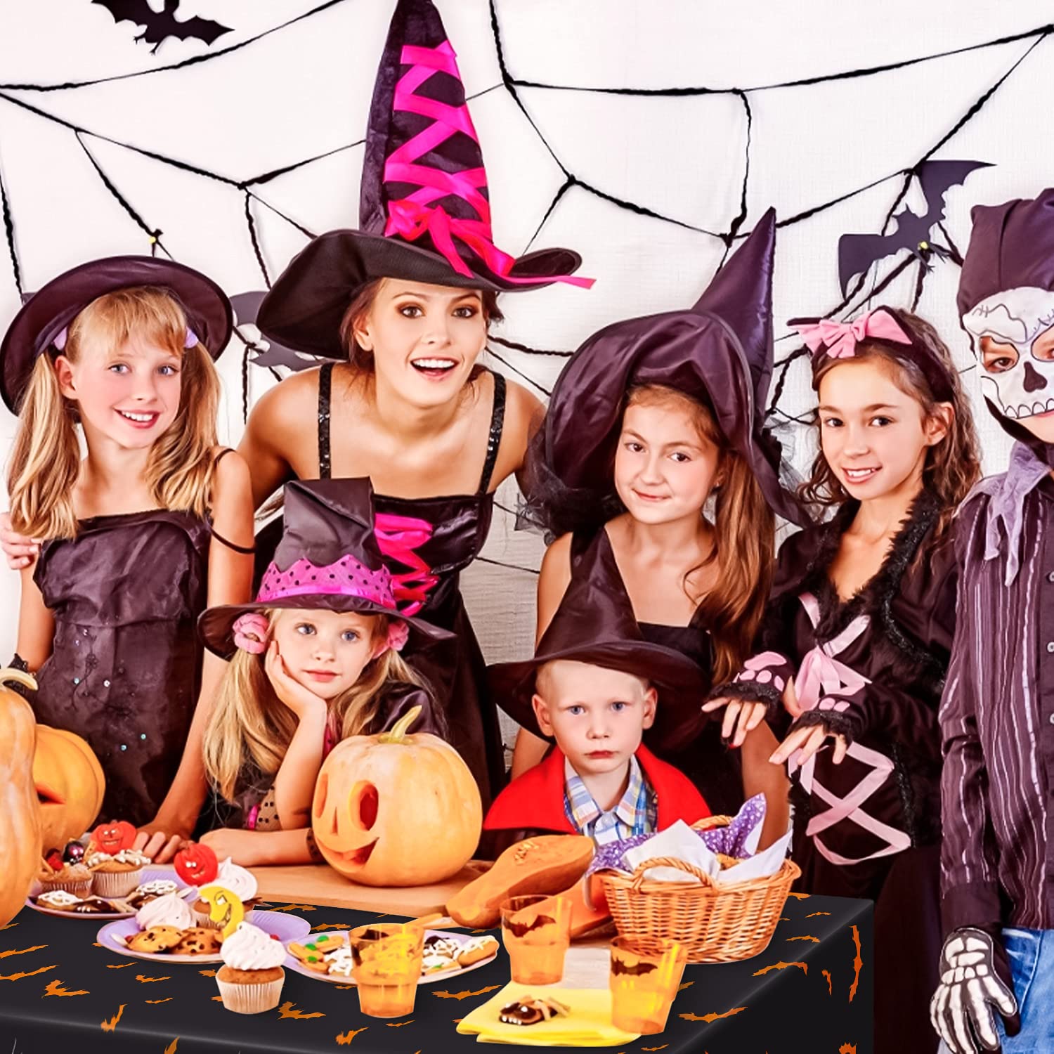 Halloween Tischläufer 33x228 Cm – Gruselig Mit Spukhaus, Hexen & Kürbissen, Rutschfest