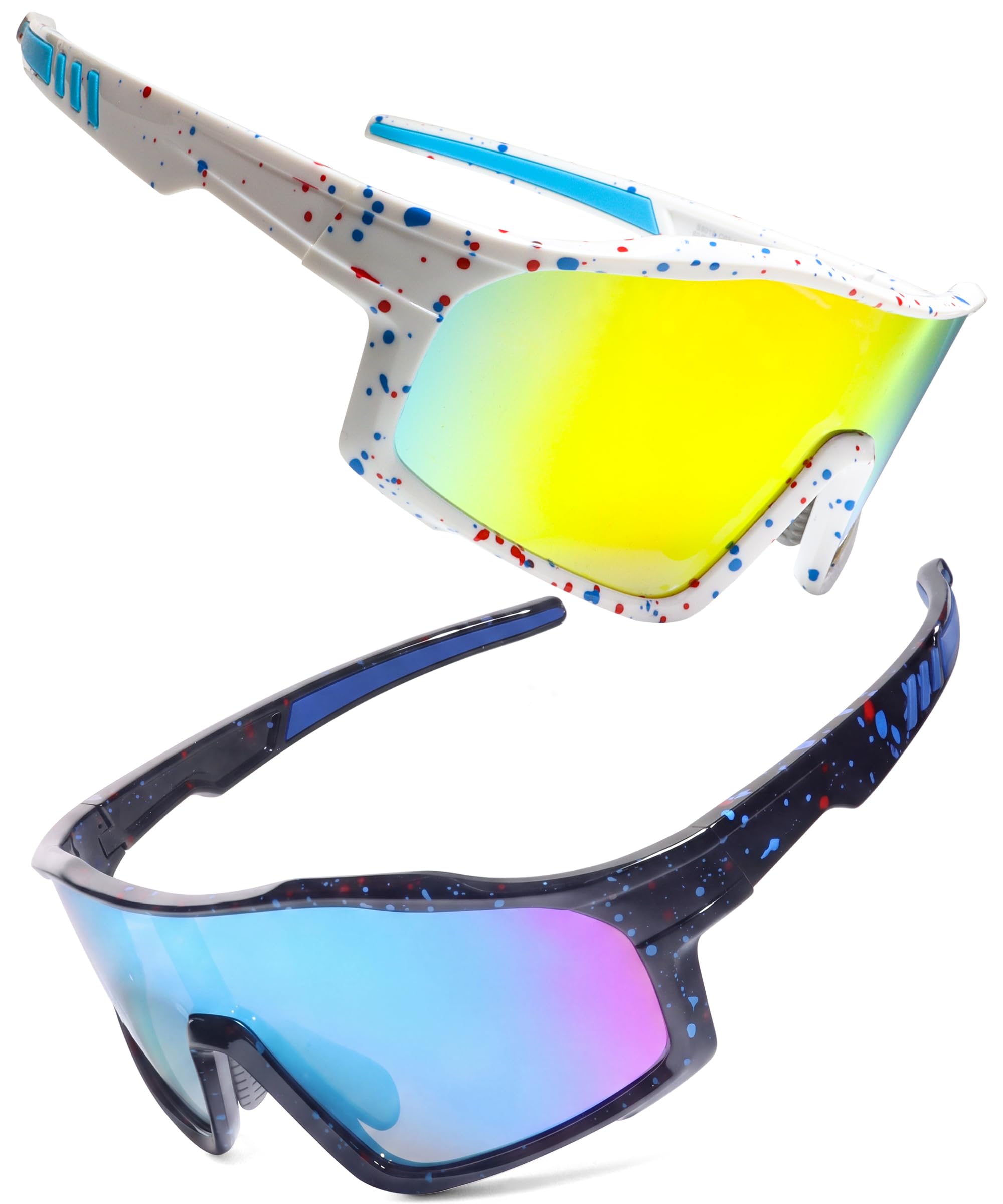 EYEBUDDY Okulary przeciwsłoneczne dla dzieci, młodzieżowe, baseballowe, okulary przeciwsłoneczne, chłopcy, dziewczęta, softball, sport, ochrona UV400, wiek 6-12 lat