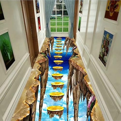 Alfombra 3D para pasillo corredores largos de 3 5 8 10 12 pies 16 pies emocionantes tapetes de acantilado para el hogar cocina dormitorio