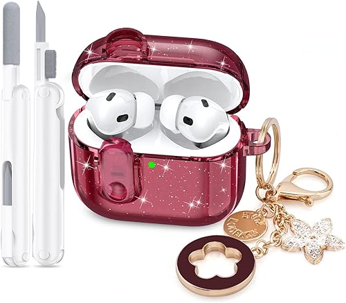 Miniatura 18 de Funda VISOOM 2025 transparente para Airpods iPods 4 con cierre de seguridad, funda para Airpod iPod 4 suave para Air Pods iPods de 4ª generación con