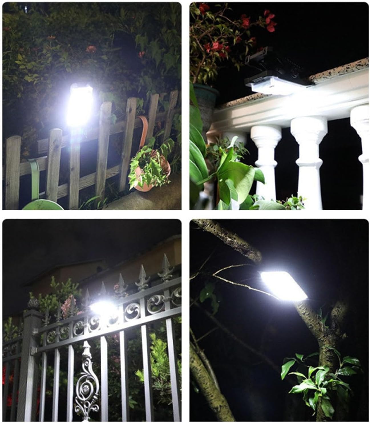 Solar Motion Lights Outdoor - Clip On High Brightness Security LED | IP65 Waterproof USB Rechargeable Light with 3 Modes for Wall Fence Garage Patio Umbrella Camping Yard Home Safety Lighting