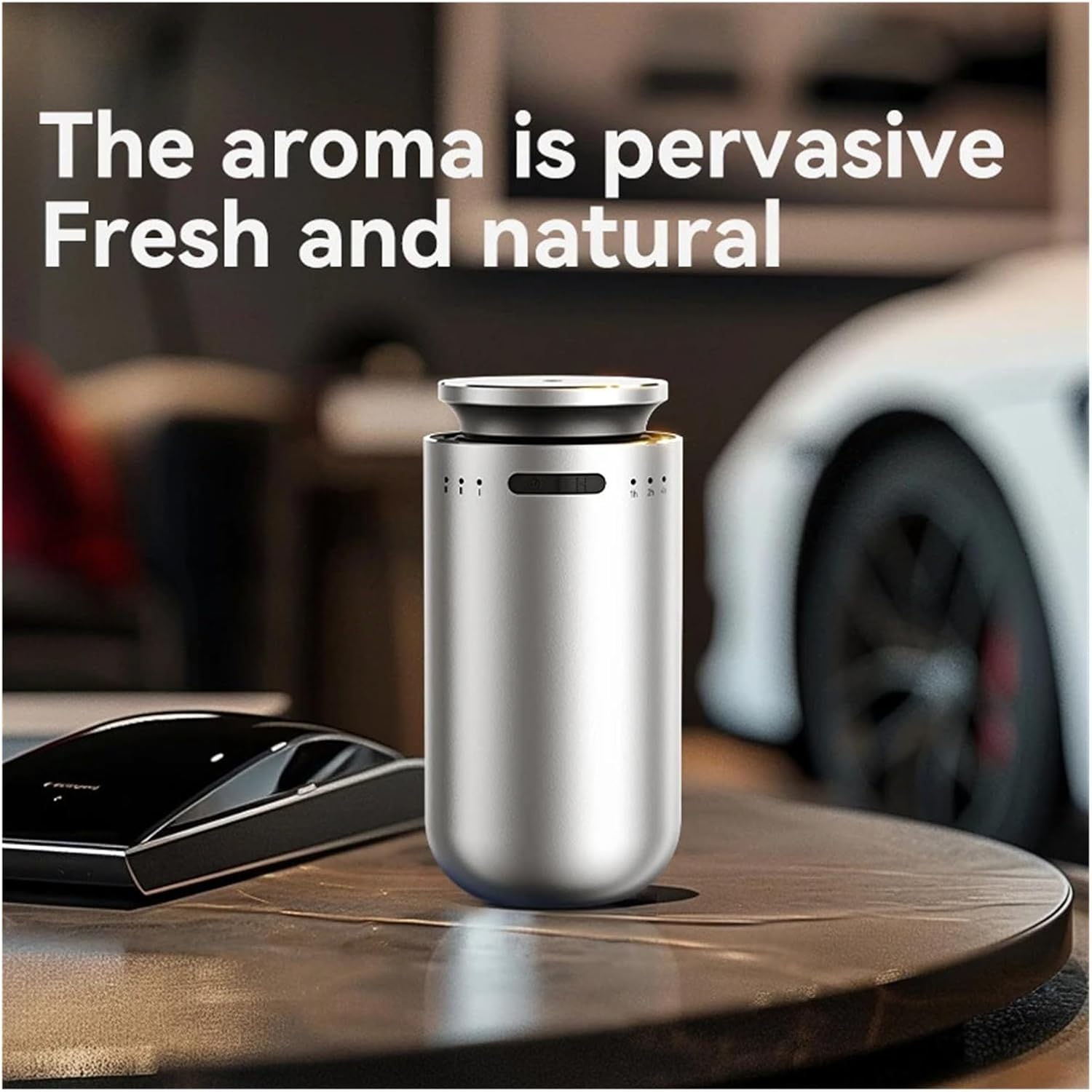 Compact Electric Car Aroma Diffuser - Long-Lasting Aromatherapy Air Freshener for Odor Removal