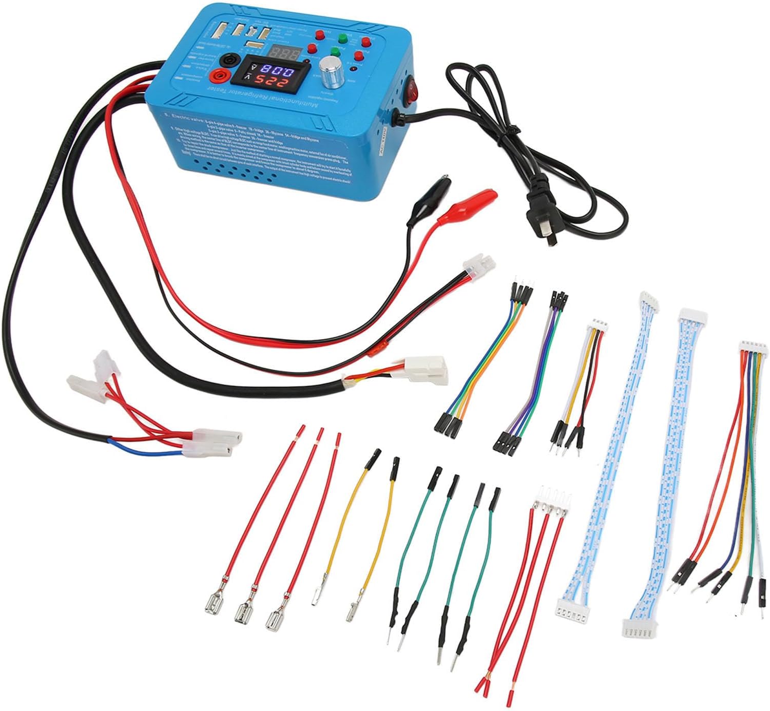 Solenoid Tester, Plug Tester for Electrical Outlets, Inverter Refrigerator Tester Variable Frequency Board Testing Instrument Solenoid Valve Repair Tool