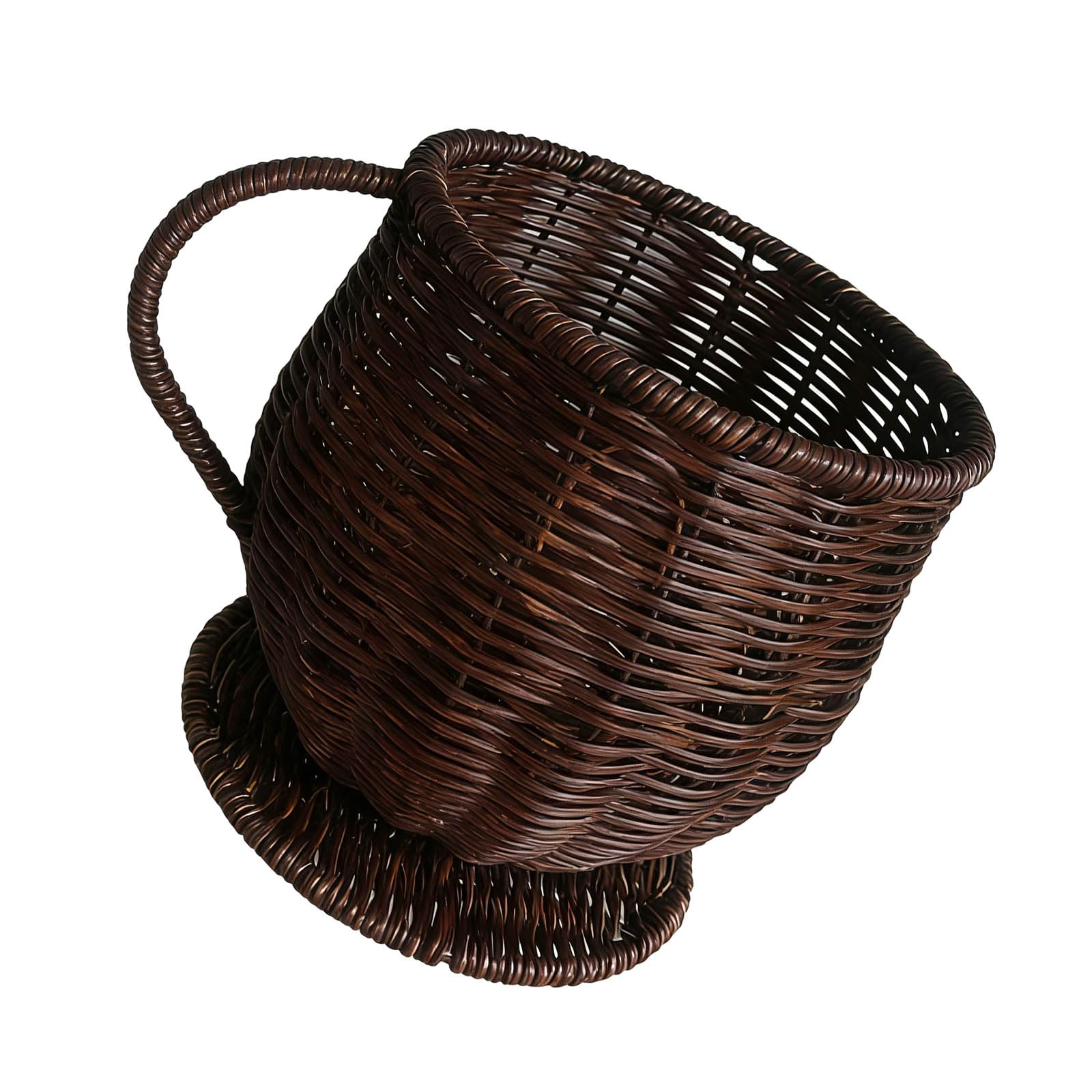 ZBIianxer Multipurpose Coffee Pods Container Natural Look Basket Desk Use Coffee Medication Storage Basket