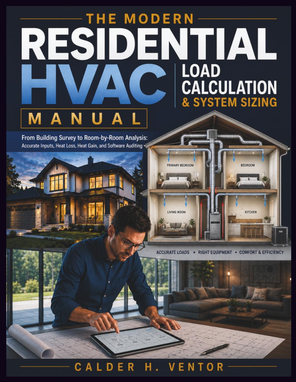 The Modern Residential HVAC Load Calculation & System Sizing Manual: From Building Survey to Room-by-Room Analysis: Accurate Inputs, Heat Loss, Heat Gain, and Software Auditing