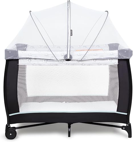 Mosquitera para Pack n Play Playard Tent Cover para mantener a los gatos fuera (blanco)