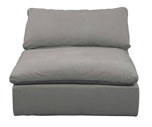 Sunset Trading Colección Puff contemporánea funda solo para sofá modular cuadrado de 44 pulgadas, sin brazos, tela de rendimiento, lavable,