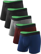 TIICHOO Men's Incontinence Briefs Cotton Washable Urinary Protection Underwear Waterproof Incontinence Briefs Pack of 5