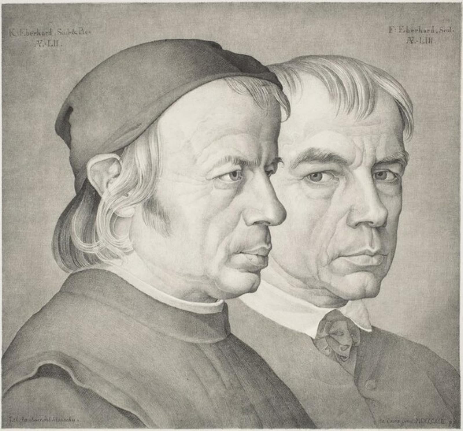 SERENDIPITP Abstract Painting Mural Print Picture Wall Decor Painting the Brothers Konrad Andeberhard Vintage Wall Artwork for Home Decor 60x90cm