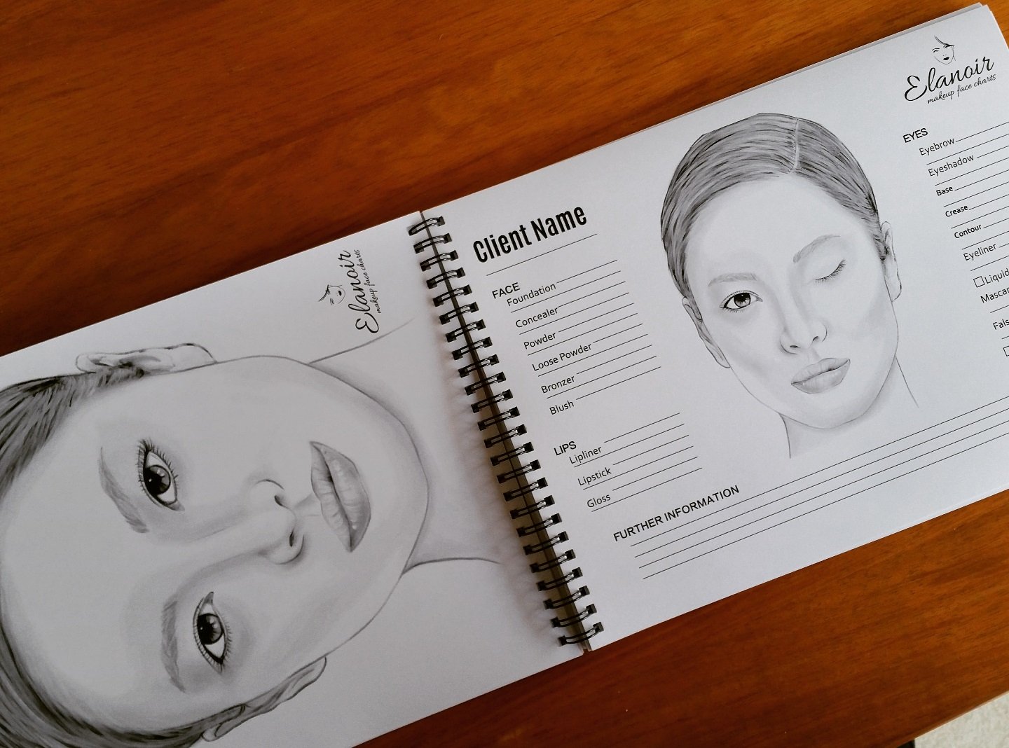 Face Chart Book Pad For Makeup Artist Makeupview.co