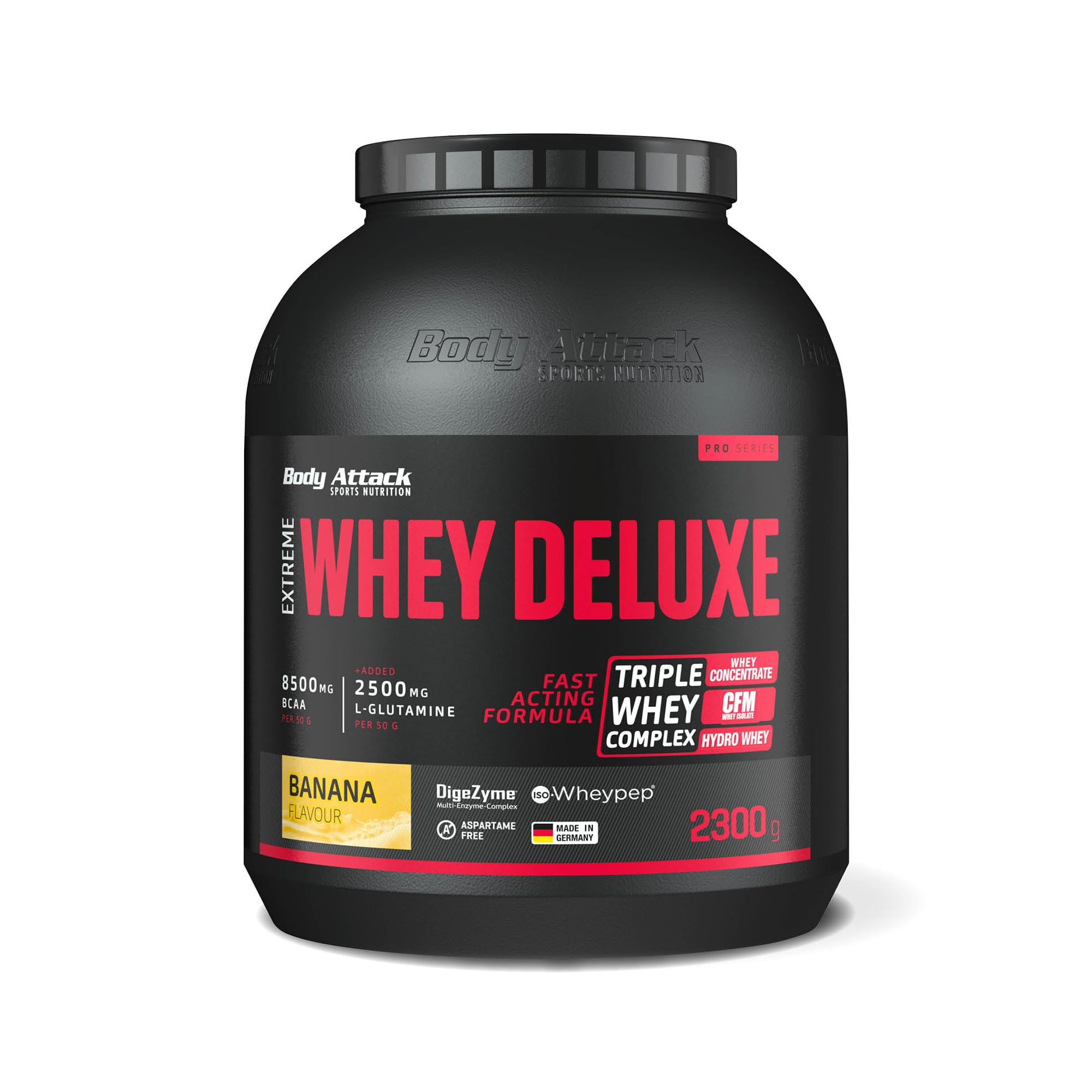 Body Attack Sports Nutrition Extreme Whey Deluxe 2.3kg Banana Flavour