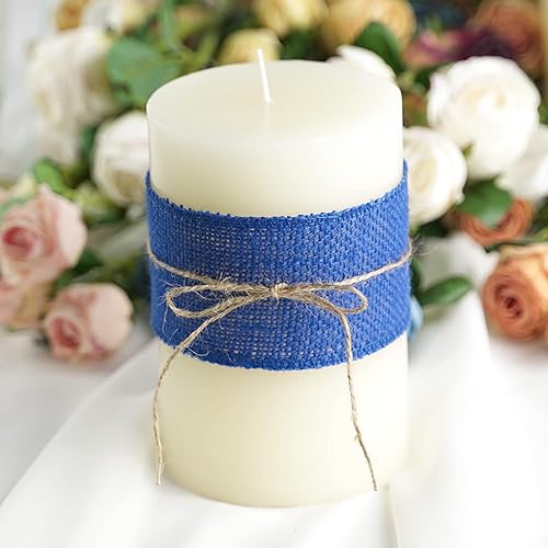 Miniatura 4 de MEEDEE Cinta de arpillera de yute azul real, 2.5 pulgadas, 10 yardas, coronas y lazos patrióticos, decoración de fiesta del 4 de julio