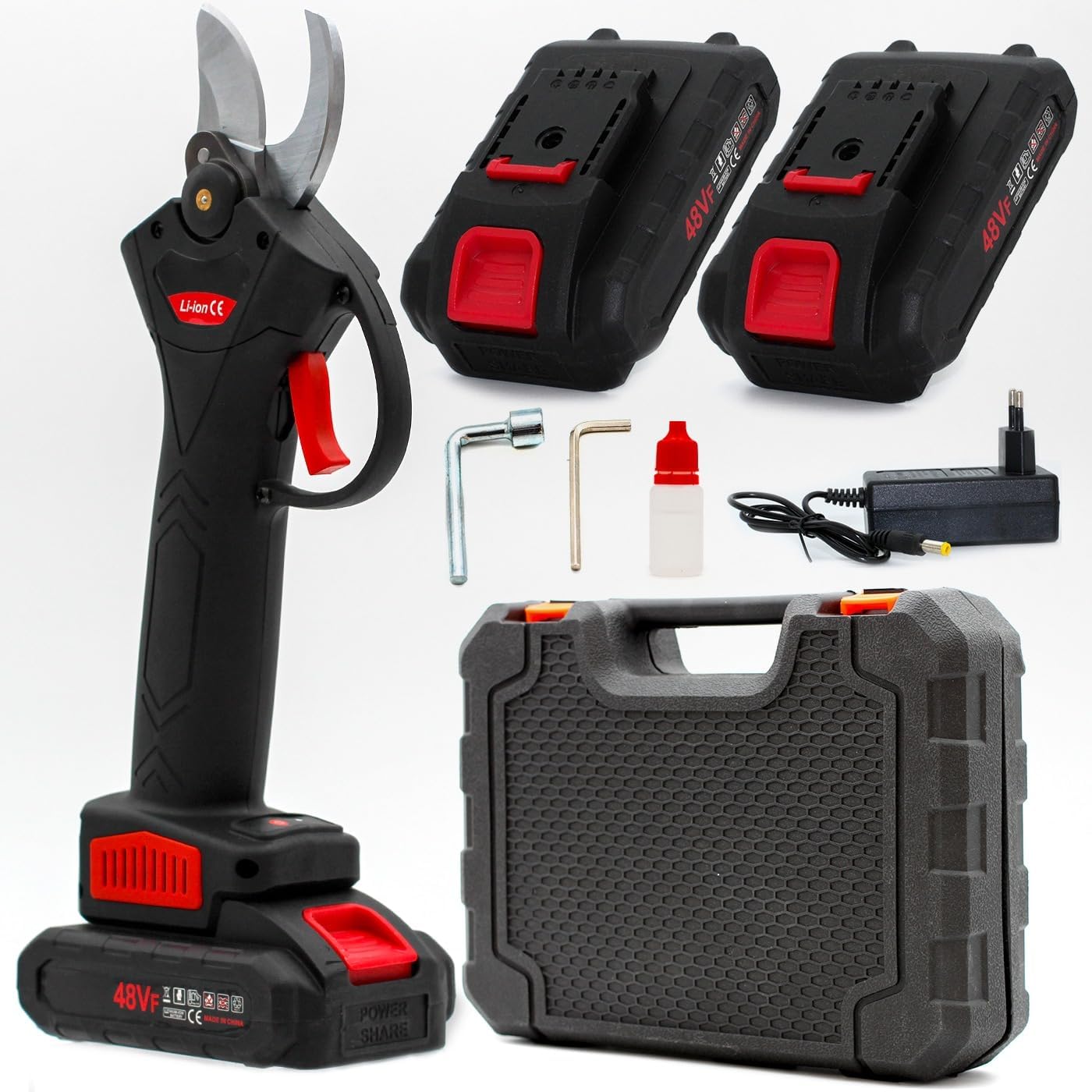 081 Store - Forbici Potatura con 2 Batterie da 48V e Comoda...