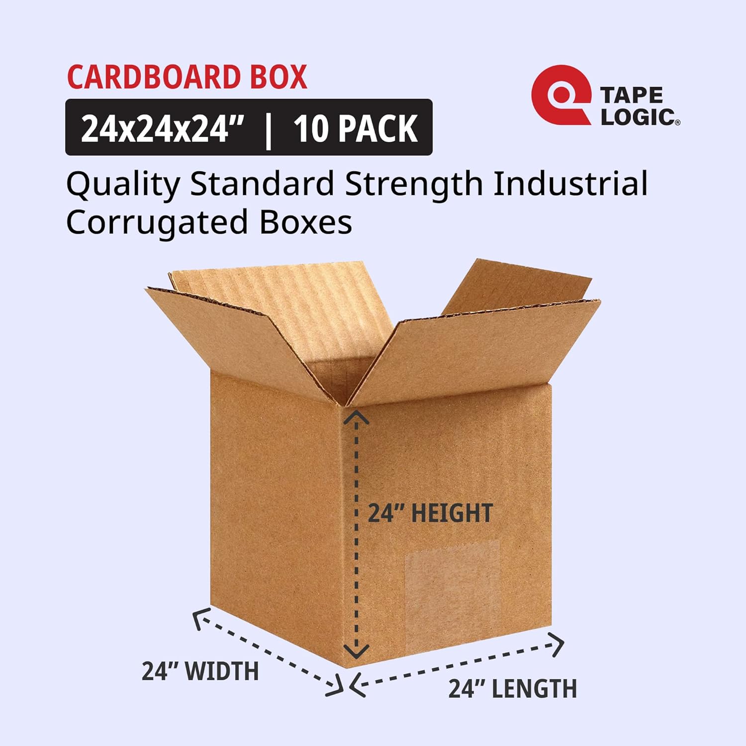 TAPE LOGIC 25x25x25 Corrugated Boxes, Large, 25L x 25W x 25H, Pack of 10 | Shipping, Packaging, Moving, Storage Box for Home or Business, Strong Wholesale Bulk Boxes TAPE LOGIC 25x25x25 Corrugated Boxes, Large, 25L x 25W x 25H, Pack of 10 | Shipping, Packaging, Moving, Storage Box for Home or Business, Strong Wholesale Bulk Boxes