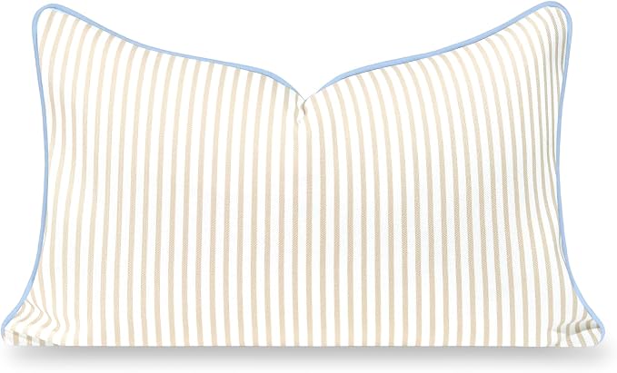 Coastal Hampton Indoor Lumbar Pillow Cover Only, 12"x20"