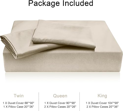 Miniatura 23 de Sufdari Juego de funda de edredón tamaño King, juego de funda de edredón de 3 piezas, ultra suave y transpirable, con cierre de cremallera y lazos