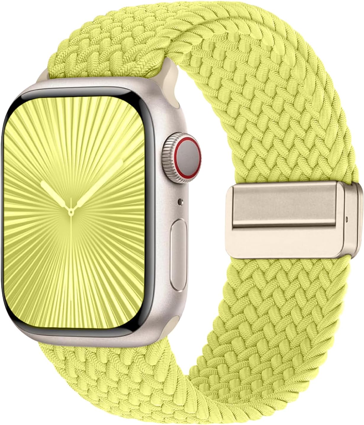 Braided Stretchy Band Compatible with Apple Watch Bands 38mm 40mm 41mm 42mm 44mm 45mm 46mm 49mm Women Men, Soft Nylon Solo Loop Magnetic Sport Strap for iWatch Series 11 10 9 8 7 6 5 4 3 2 1 SE Ultra