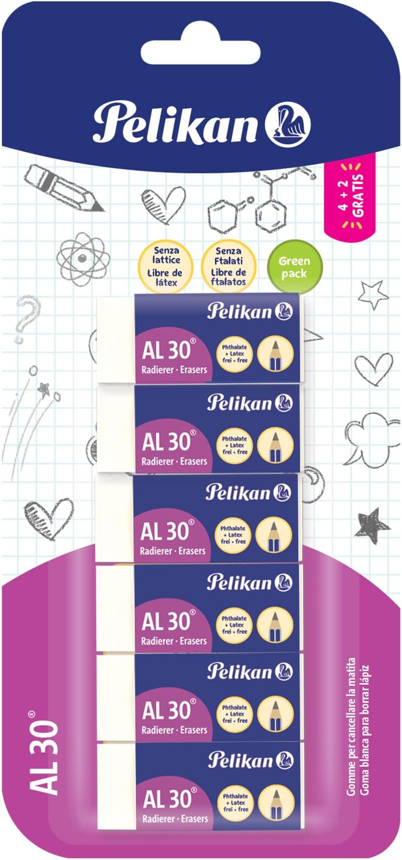 9 Gomme Da Cancellare Bianche ONTYZZ - Morbide E Non Macchianti - Per Scuola, Ufficio E Belle Arti