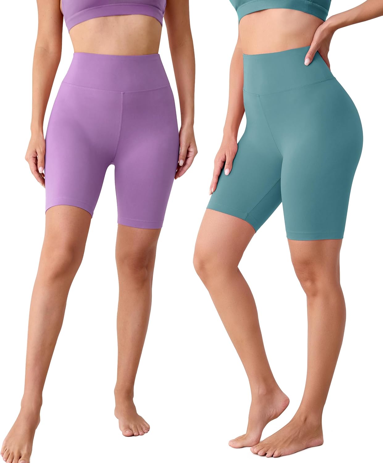 VALANDY Creamlush 3 Pack Biker Shorts for Women -8" High Waisted Soft Stretchy Spandex Athletic Yoga Shorts - Image 2