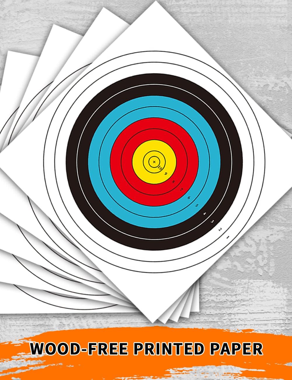 THREE ARCHERS 30pcs Targets Paper Standard Archery 40cm 10 Ring Bow and Arrow Targets for Hunting & Shooting Archery Accessories for Target Practice : Sports & Outdoors
