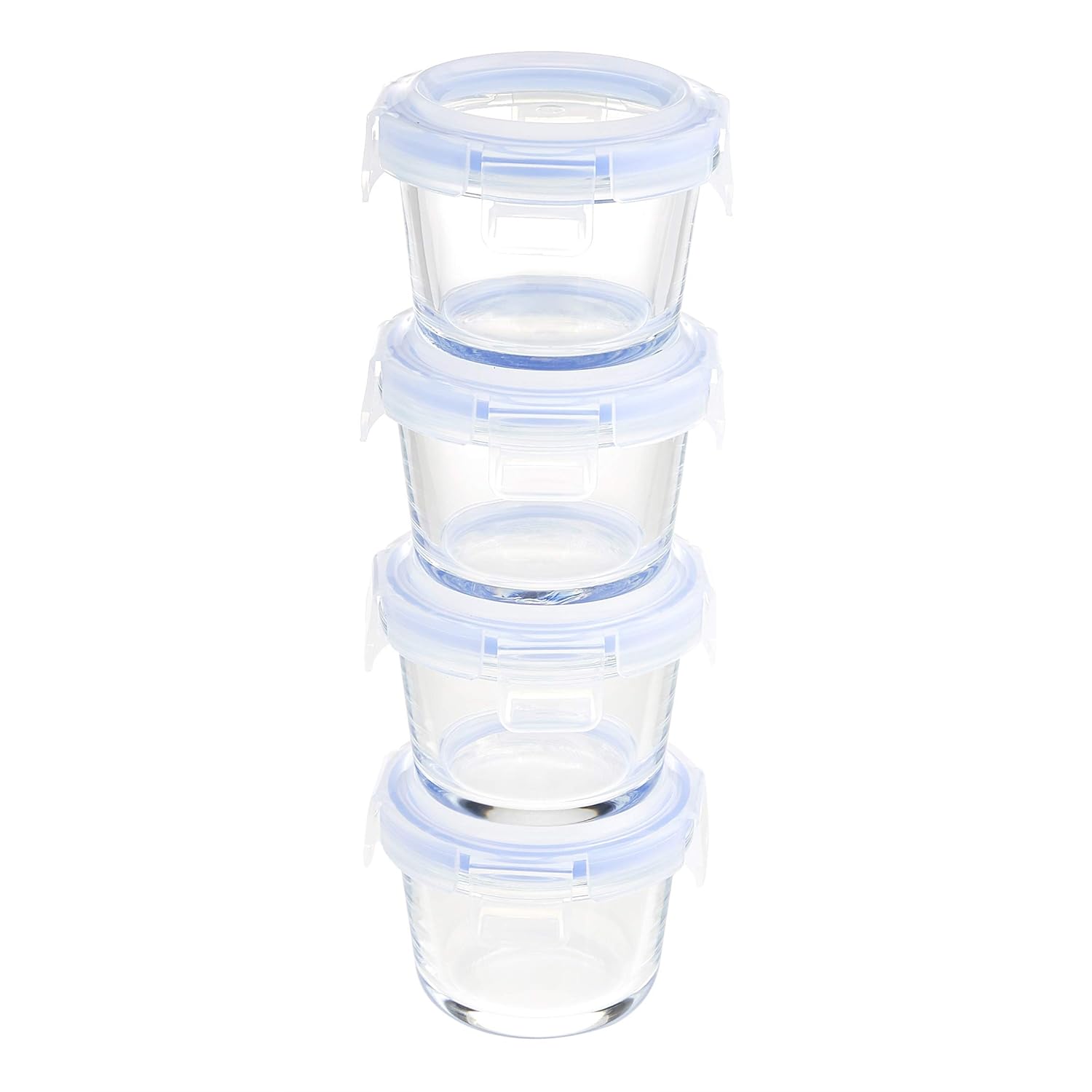 Buy AmazonBasics Glass Food Storage, 0.6Cup, 8Piece Set, 4 Containers