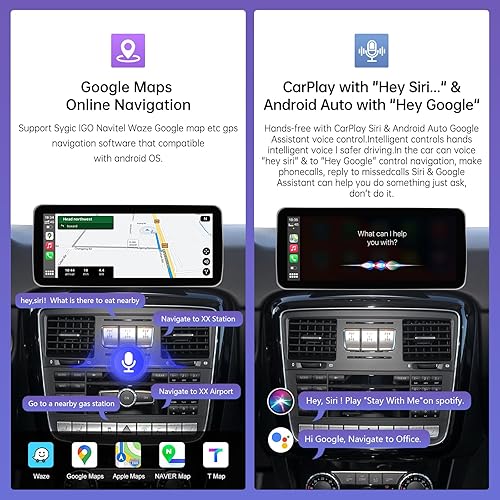 Miniatura 6 de Road Top 12.3 "Android 13 pantalla táctil estéreo del coche con Apple Carplay para Mercedes Benz A CLA GLA G Clase 2013-2015 año con NTG4.5/4.7,