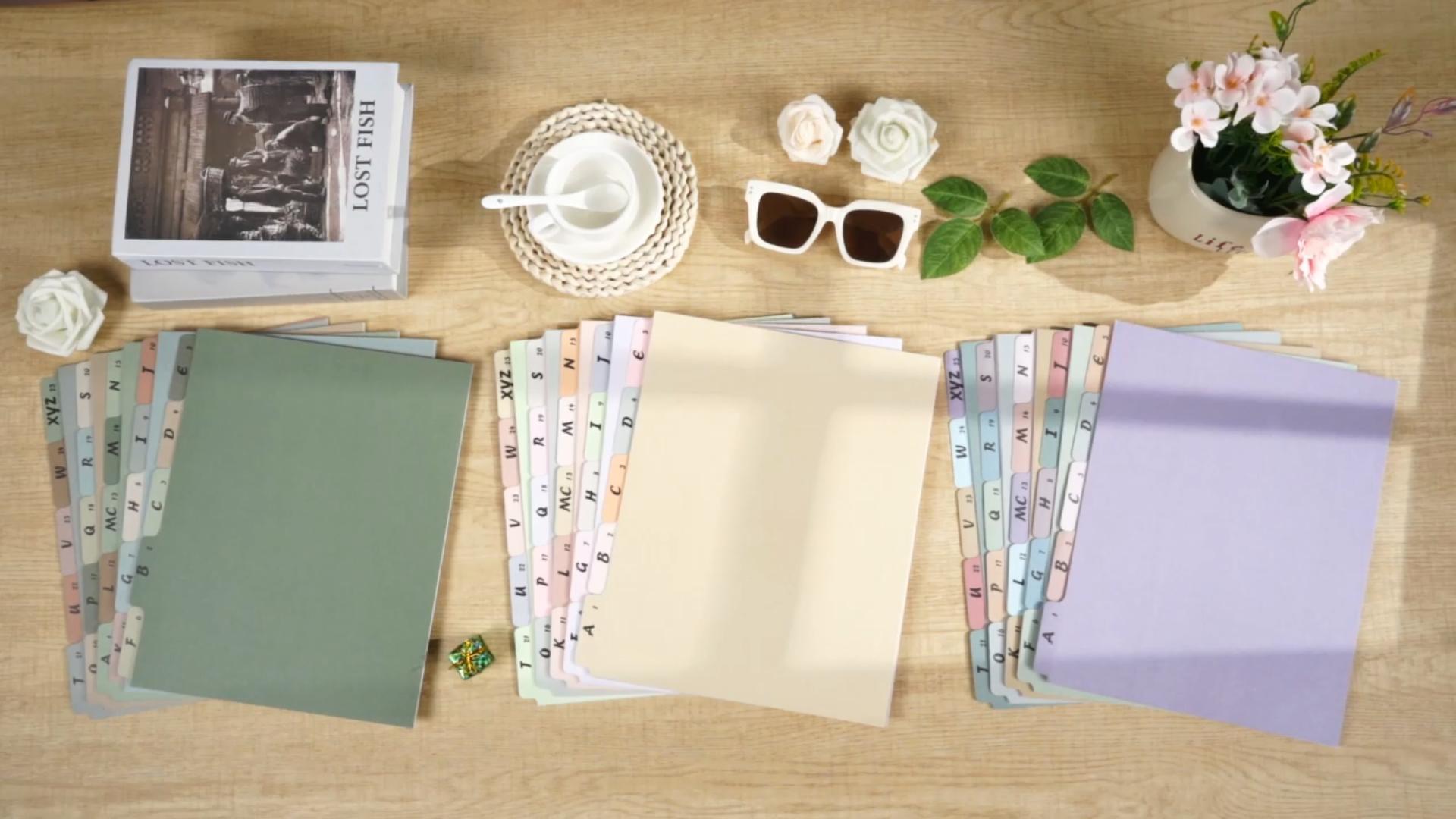 Amazon.com : 1 Set 25 Alphabet File Dividers A-Z Top Tab File