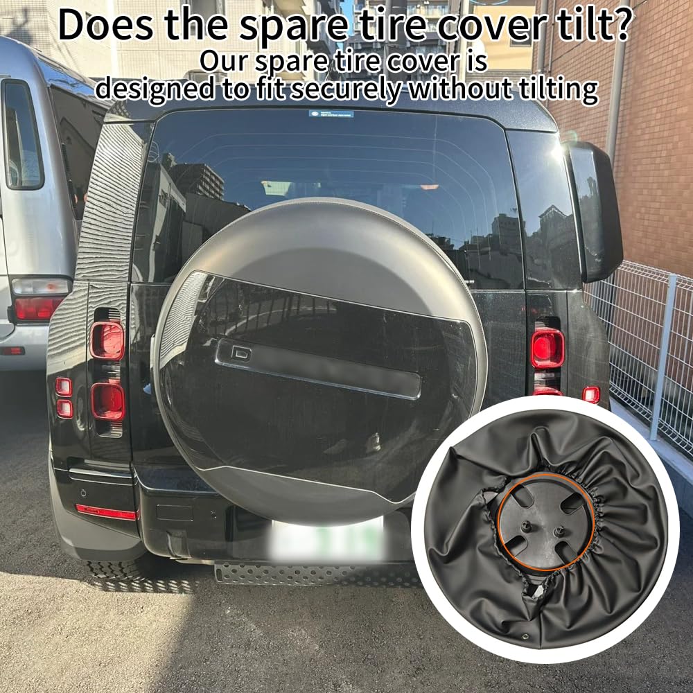 ZHOUS Spare Tire Cover Compatible with Land Rover Defender 2020-2025 Wheel Cover for Defender 90 110 130 Stylish and Protective Accessory