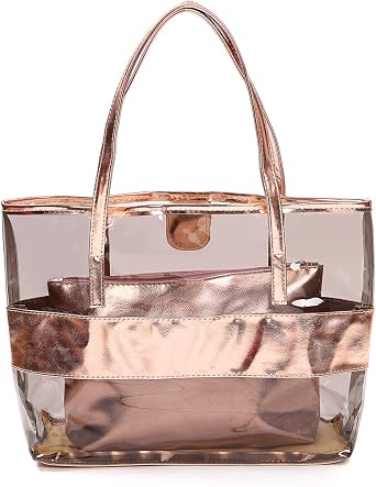Barabum Classy Waterprof Clear Tote Beach Shoulder Crossbody Bag