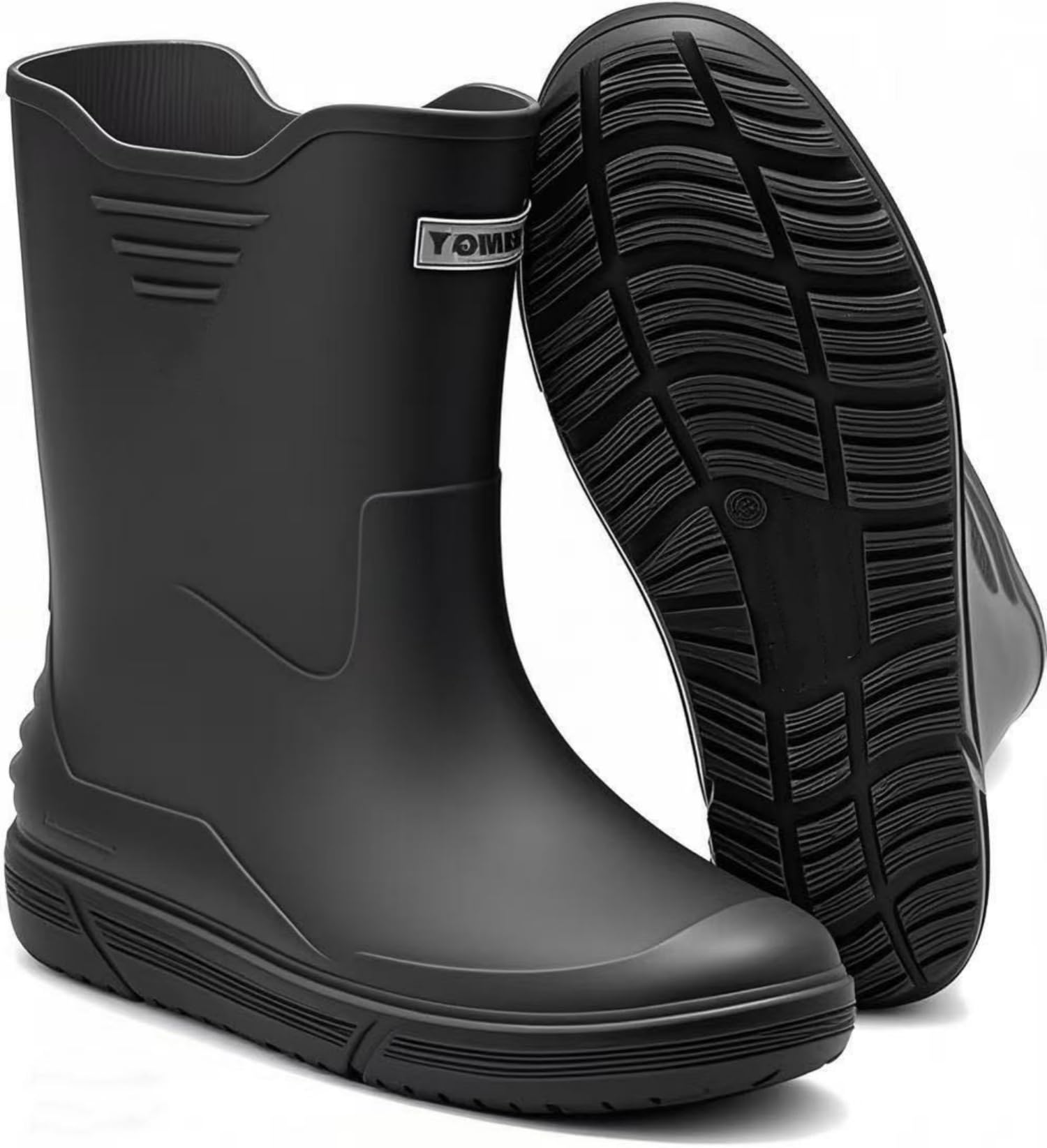 Rain Boots for Women men Rubber Boots Waterproof with PVC Unique Design Comfort Lightweight Work Mud Boots Resistant